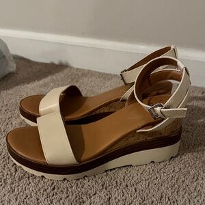 Elegant Cream Platform Sandals